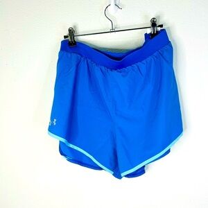 Under Armour Blue Athletic Running Shorts XXL Lined Stretch Waist 3.5” Inseam
